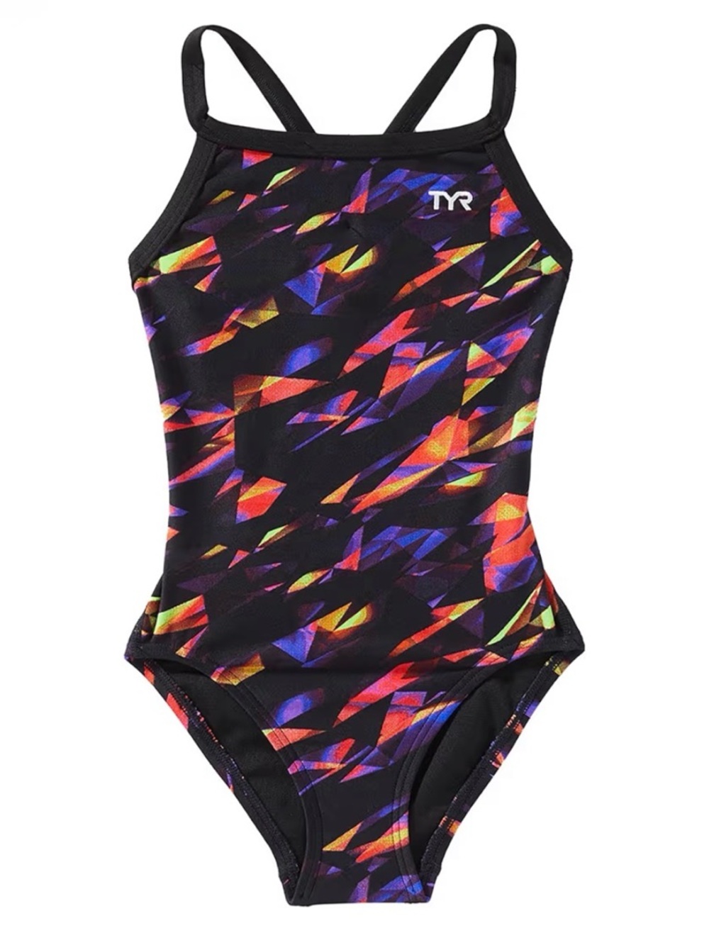 TYR Girls' Triadic Diamondfit Durafast Elite One Piece Swimsuit Multi 24 NWT